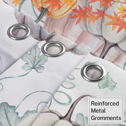 Emvency Shower Curtain Pattern Watercolor Pumpkins It is Thanksgiving Halloween Recipe Fall Bathroom Decor Waterproof Polyester Fabric 60 x 72 inches Set with Hooks