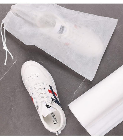 30 eco-friendly travel shoe bag storage bags, non-woven breathable dust-proof bag with rope, suitable for storing shoes and bags, isolate dust and keep shoes and bags clean and tidy. (9.8inX13.77in)