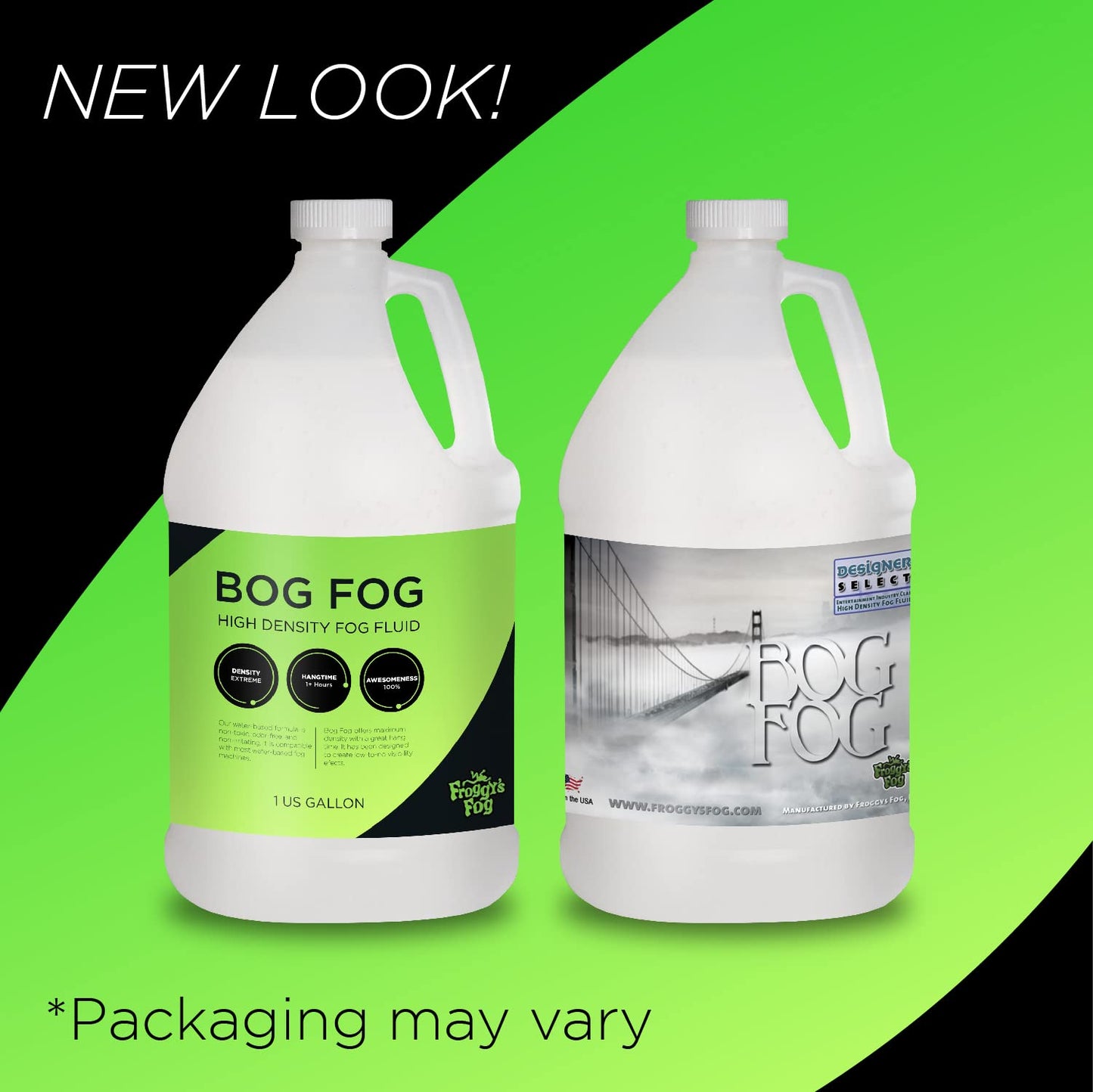 Froggy's Fog Bog Fog Juice, High-Density, Long-Lasting Fog Fluid for Water-Based Fog Machines, Perfect for Professional and Home Haunters, Theme Parks, and Lighting Designers, 1 Gallon