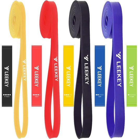 LEEKEY Resistance Bands, Exercise Bands Pull Up Assist Bands - Workout Bands Set - Mobility Band Powerlifting Bands for Men and Women Fitness Training, Physical Therapy,Home Workouts