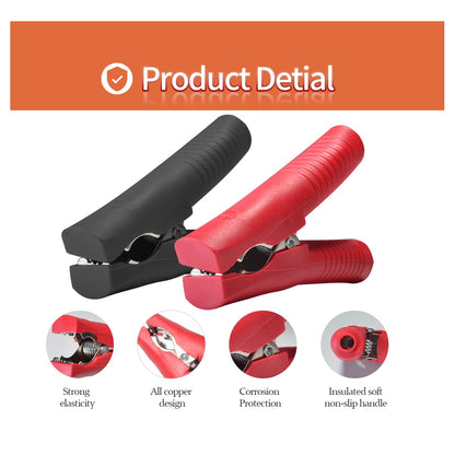 ELFCULB 10AWG SAE to Alligator Clips,Battery Alligator Clip to SAE Connector Extension Cable,2Pin Quick Disconnect Battery Clamp Cable for Motorcycle Car,with 5 Fuse(10FT)