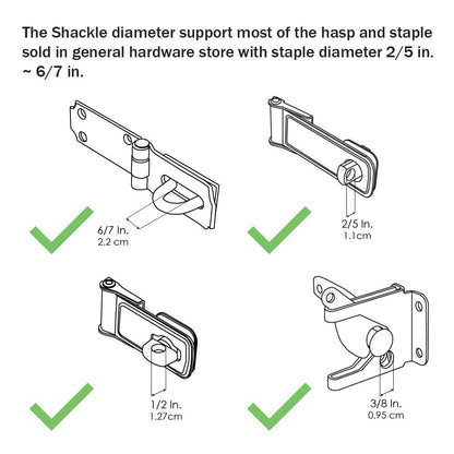 eGeeTouch 4th GEN. Smart Padlock, Weatherproof, Rugged Design for Commercial use, Bluetooth c/w NFC Fob (Long Shackle) (2 Pack)