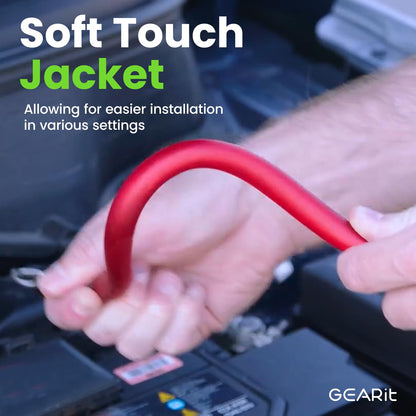 GEARit, 8 Gauge Wire, for Automotive Power/Ground, Battery Cable, Car Audio, RV, Amp, CCA, Automotive Wire, Amp Kit, Battery Cables, Wiring Kit, (25 feet Each- Black/Red)