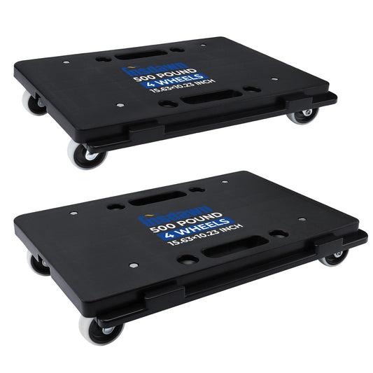 Furniture Dolly, 2 Pack Moving Dolly Connectable, 15.63 x 10.23 inch, 500 Lbs Capacity, Furniture Movers 4 Wheels Heavy Duty, Small Flat Dolly Cart, Portable and Light Dollies