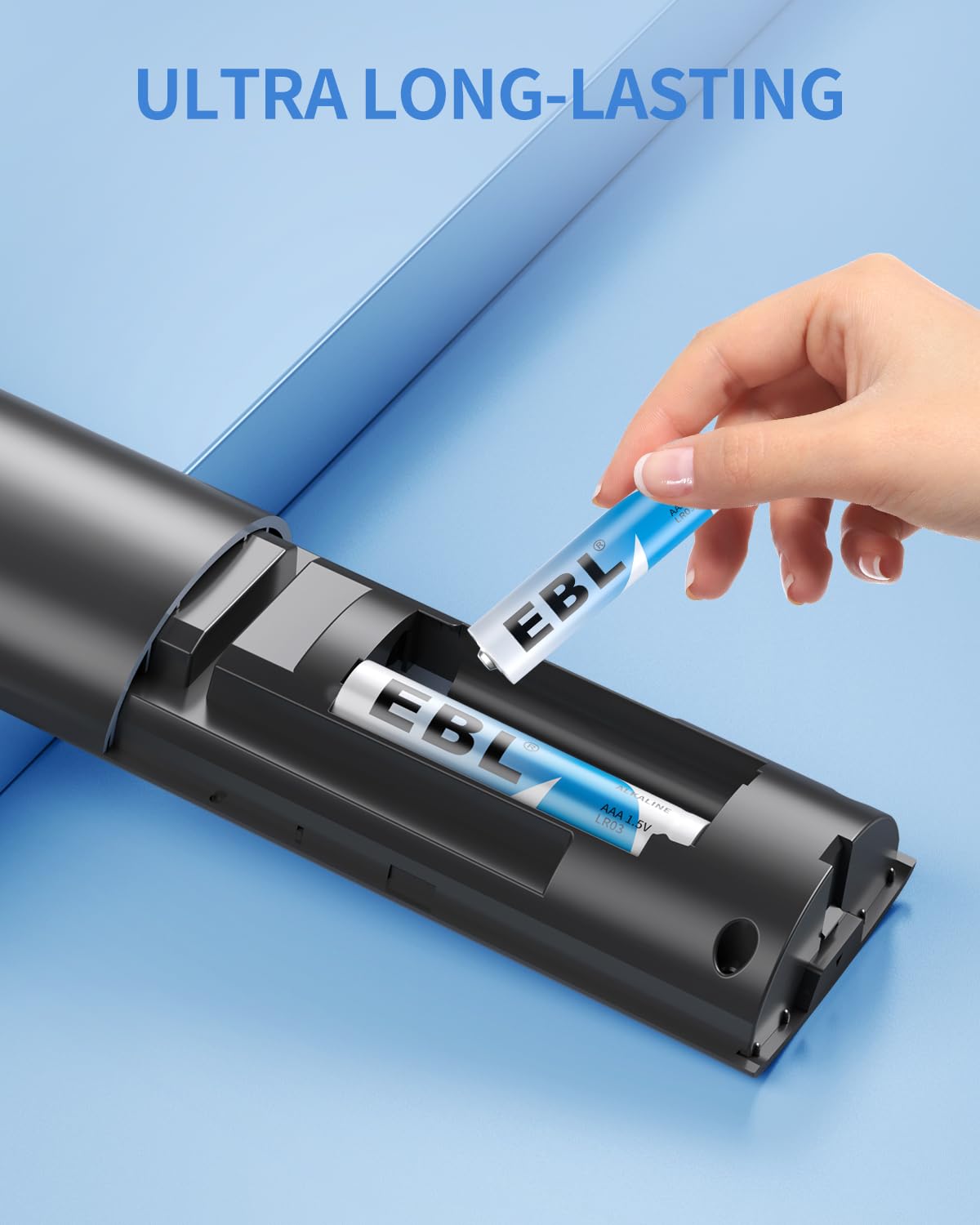 EBL AAA Batteries 24 Pack, 1.5V Alkaline Triple A Batteries, Long-Lasting Alkaline Power for All Your Devices, 10-Year Shelf Life