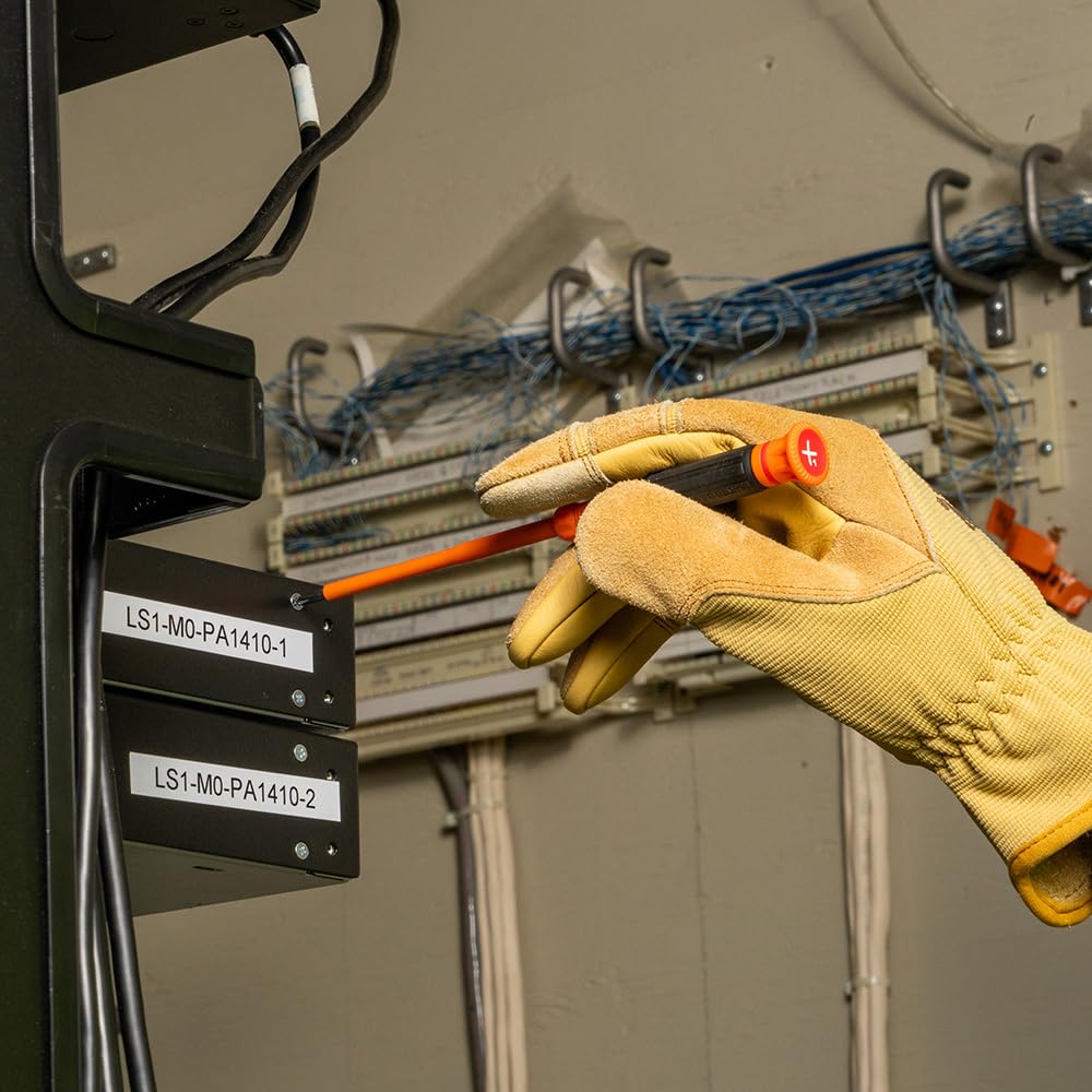 Klein Tools 85615INS Mini Precision Screwdriver Set, 1000V Rated Insulated Screwdrivers with (2) Phillips and (3) Slotted Tips, 5-Piece