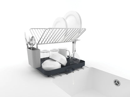 Joseph Joseph Y-Rack 2-Tier Dish Drainer - Grey