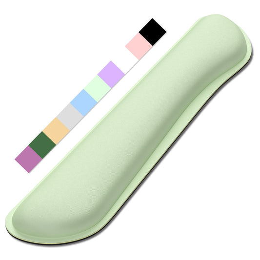 Dapesuom Enlarge Keyboard Wrist Rest, Memory Foam Keyboard Wrist Cushion for Computer Desk Mats Support, Typing Pain Relief Ergonomic Mouse Pad Rests with Non-Slip Base for Gaming, Laptop, Lake Green