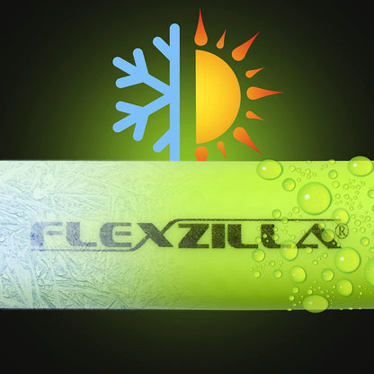 Flexzilla Air Hose, 3/8 in. x 50 ft., 1/4 in. MNPT Fittings, Heavy Duty, Lightweight, Hybrid, ZillaGreen - HFZ3850YW2