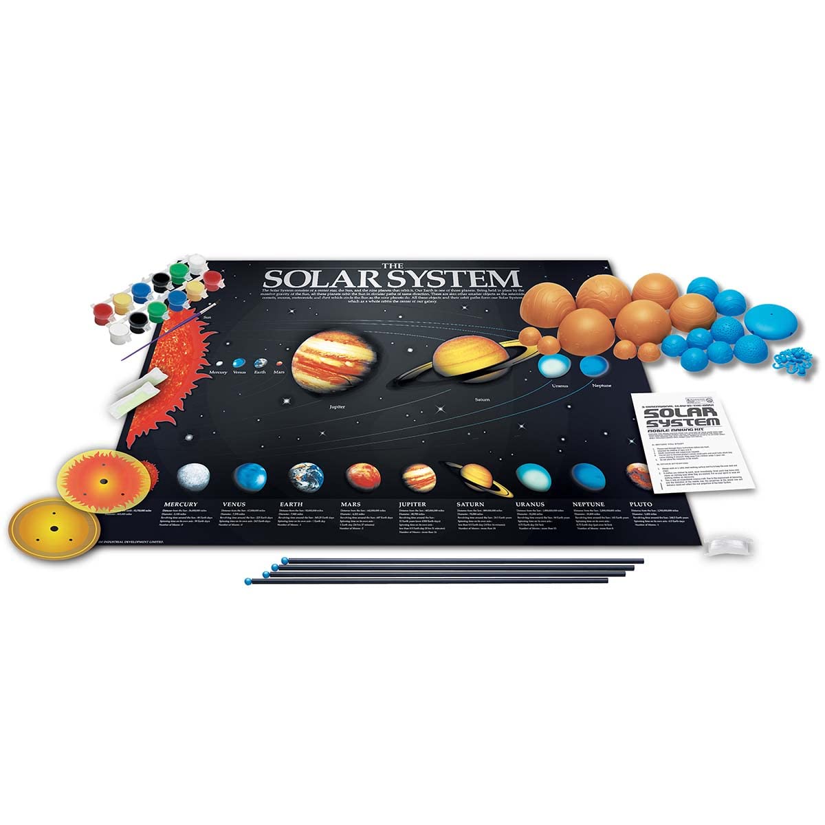 4M 3D Glow-in-the-Dark Solar System Mobile Making Kit - DIY Science Astronomy Learning Stem Toys Educational Gift for Kids & Teens, Girls & Boys