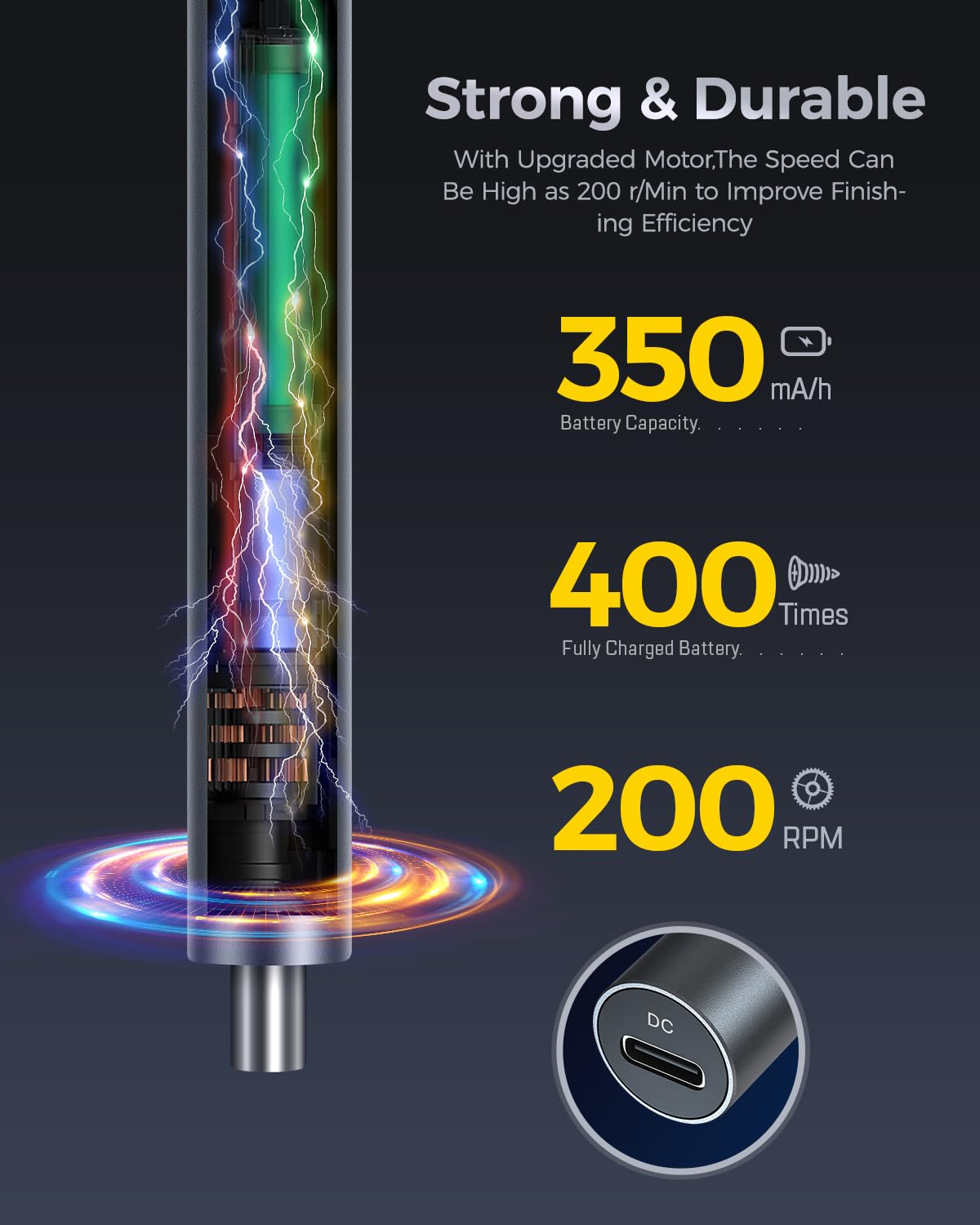 LIFEGOO Mini Electric Screwdriver, 62 in 1 Cordless Precision Power Screwdriver Set with 48 Bits, LED Lights Magnetic Mat, Rechargeable Portable Repair Tool Kit for Phone Watch Camera Laptop PC