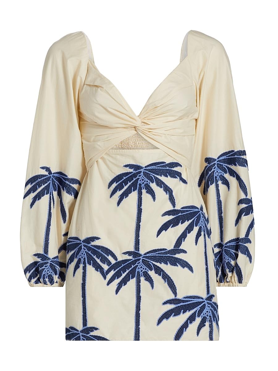 Johanna Ortiz, Power Of The Sea Minidress, 8, Ecru Blue