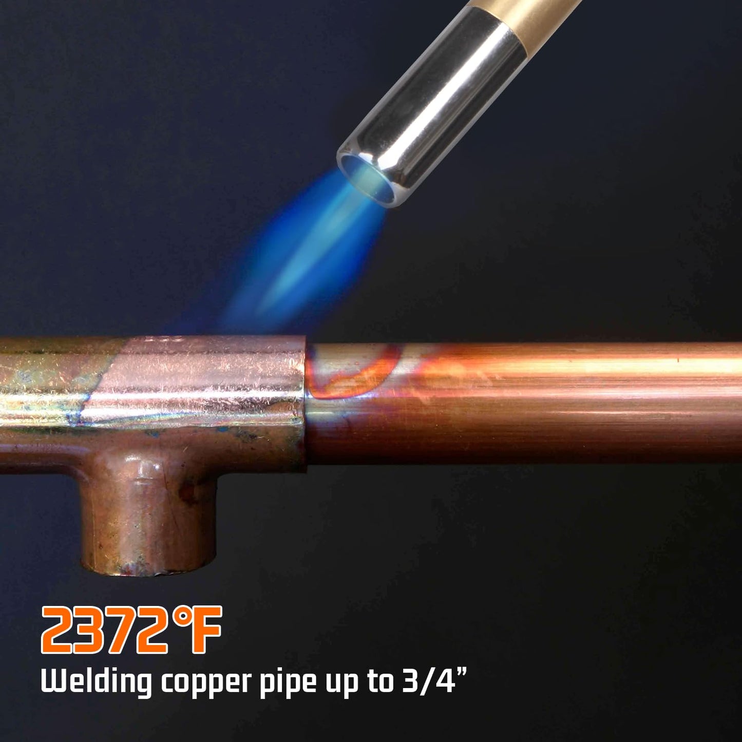 DOMINOX Propane Torch Head, High Intensity Torch Head Trigger Start Gas Torch, Map Gas Torch Kit for Propane, Map and Mapp Gas, Mapp Gas Torch for Soldering, Welding, Cooking (Not Included Gas Tank)