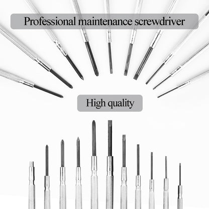 11PCS Small Precision Screwdriver Set, Premium Mini Screw Driver Set Kit, 6 Different Sizes of Flat Head Philips Screwdrivers for Watch, Eyeglasses, Electronics, Repair Box