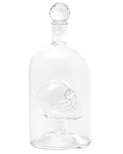 Kobi & Knight Premium Skull Decanter - Borosilicate Glass - for Vodka, Whiskey, Rum, Gin, Tequila Bottle - 25fl oz / 750ml Skull Barware