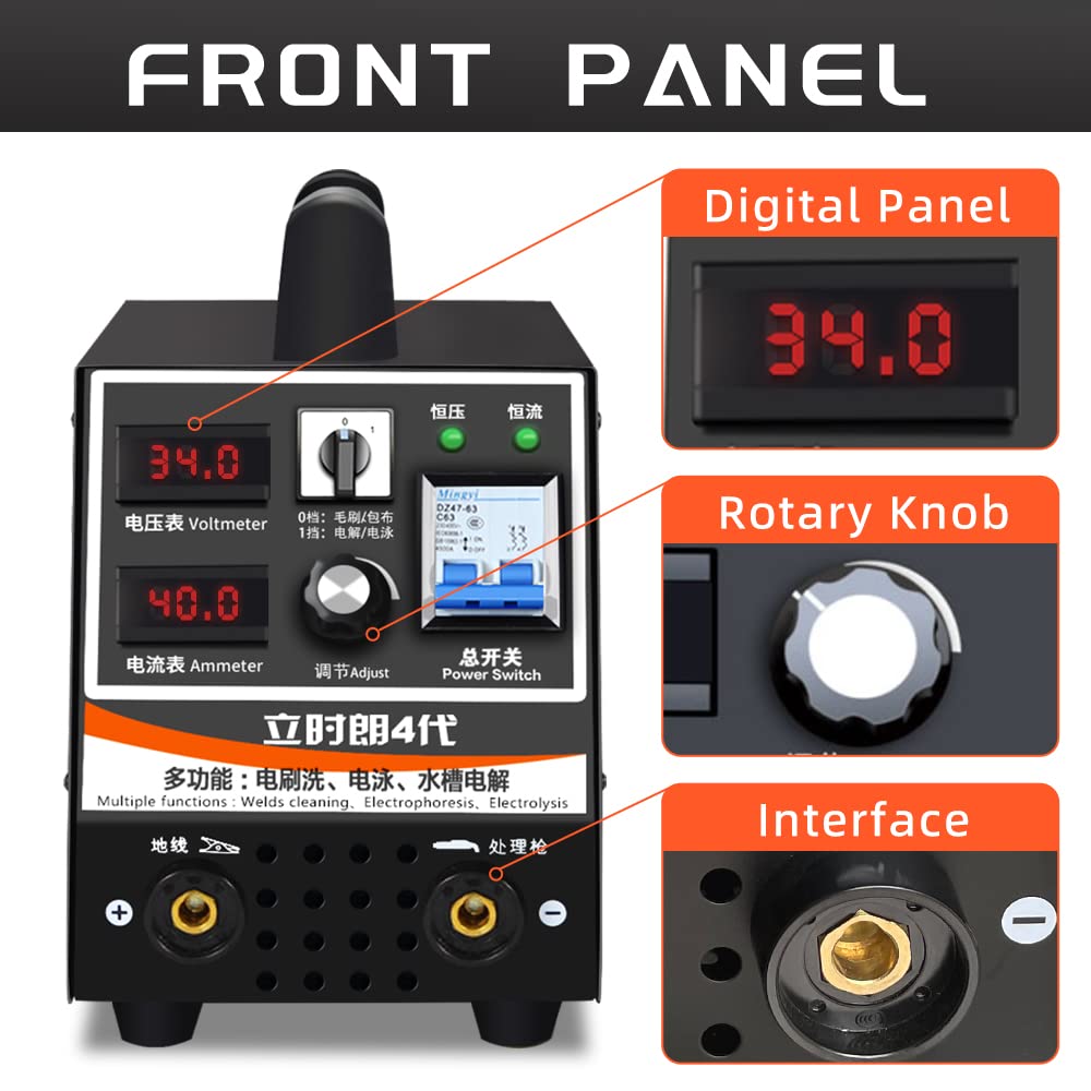 DKland LSL-4000 Weld Bead Electrolysis Cleaning Machine 220V,Industrial Weld Cleaner for TIG, Spot Welds. Welding Supplies
