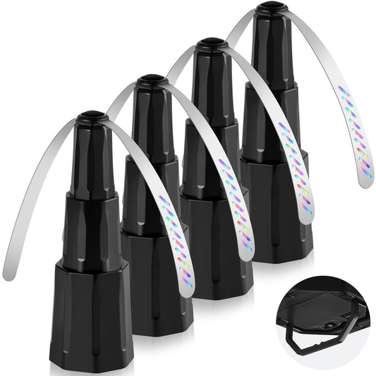 hyxjzh Fly Fans for Tables, Bug Fans with Holographic Blades, Battery Operated Fly Repellent Fan, Keep Flies Away from Picnic, BBQ, Restaurant, Party, Indoor and Outdoor, 4 Pack