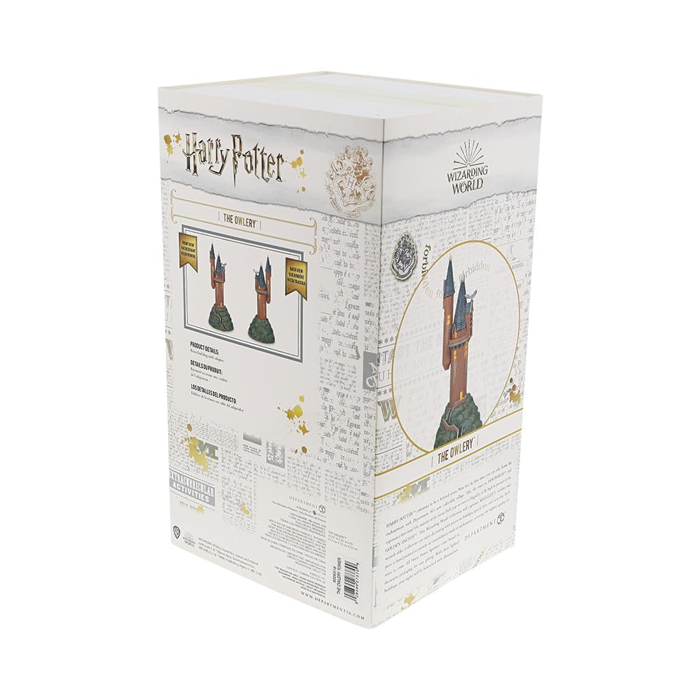 Department 56, Glass Stone Harry Potter Village the Owlery Lit Building, 10.63 Inch, Multicolor