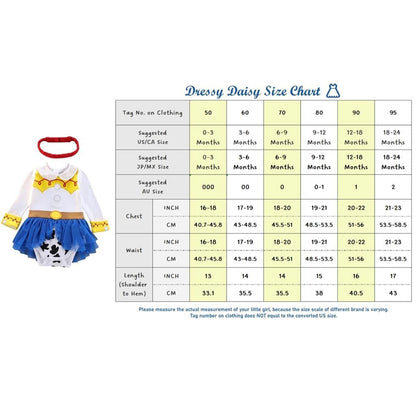 Dressy Daisy Baby Girls Cowgirls Princess Onesie Costume Romper Bodysuit Halloween Birthday Dress Up with Headband Size 0-3 Months