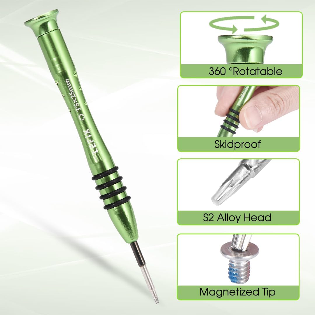 LeFix 12PCS M2x3 Torx T5 Screws + 1 Screwdriver Compatible with Dell XPS 13 9300 9305 9343 9350 9360 |XPS 15 9550 9560 9570|Precision M5510 5520 5530 5540,for Razer Blade,HP Envy 13|(Silver)