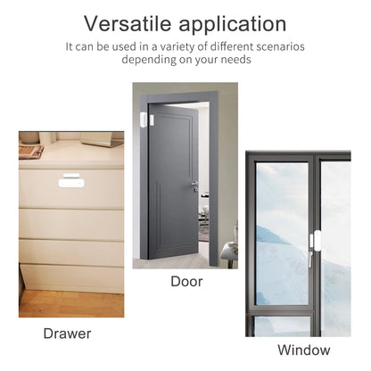 4-Pack Smart Door and Window Sensor, 2.4G WiFi Door Sensor, Tuya/Smart Life Contact Sensors for Home Security & Smart Home Automation, Compatible with Alexa Google Assistant