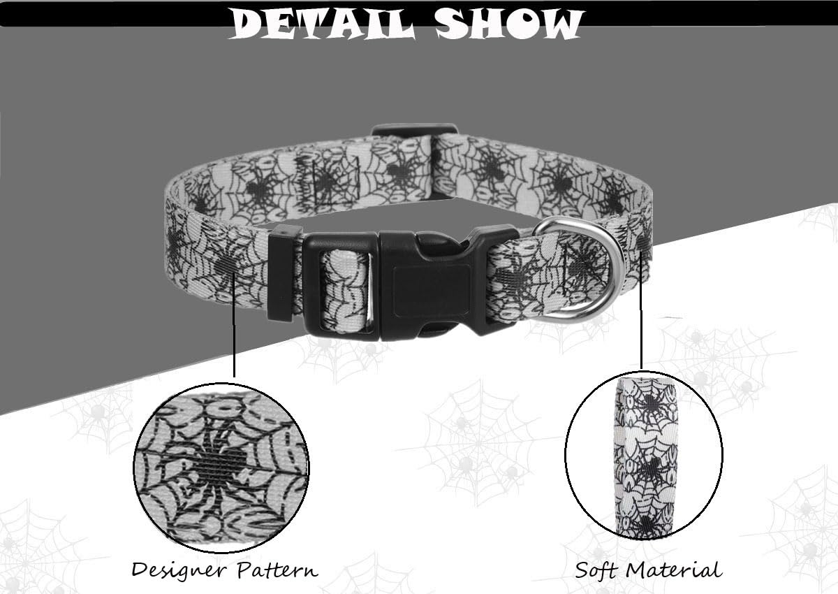 Halloween Dog Collar for Large Dogs Pack of 2, Breakaway Dog Collar for Holiday