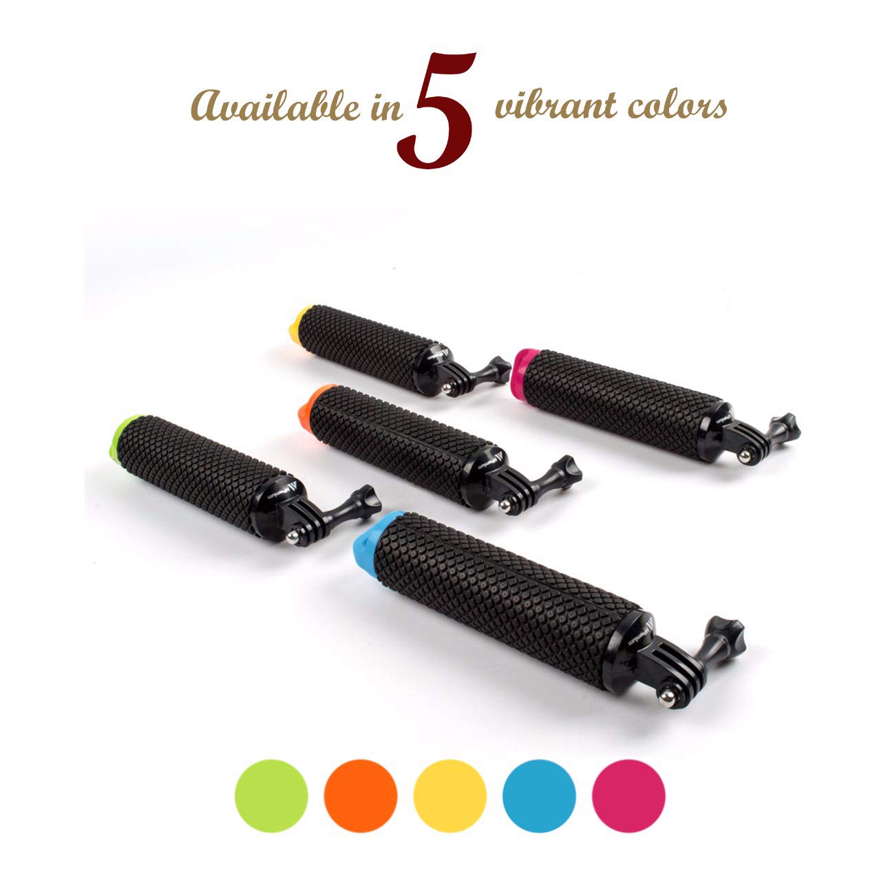 Floating Hand Grip Waterproof Monopod for GoPro Hero 13 12 11 10 9 8 7 6 5 4 3+ 2 1 Session Black Silver Handler & Handle Mount Accessories Kit for Water Sport and Action Cameras (Blue)