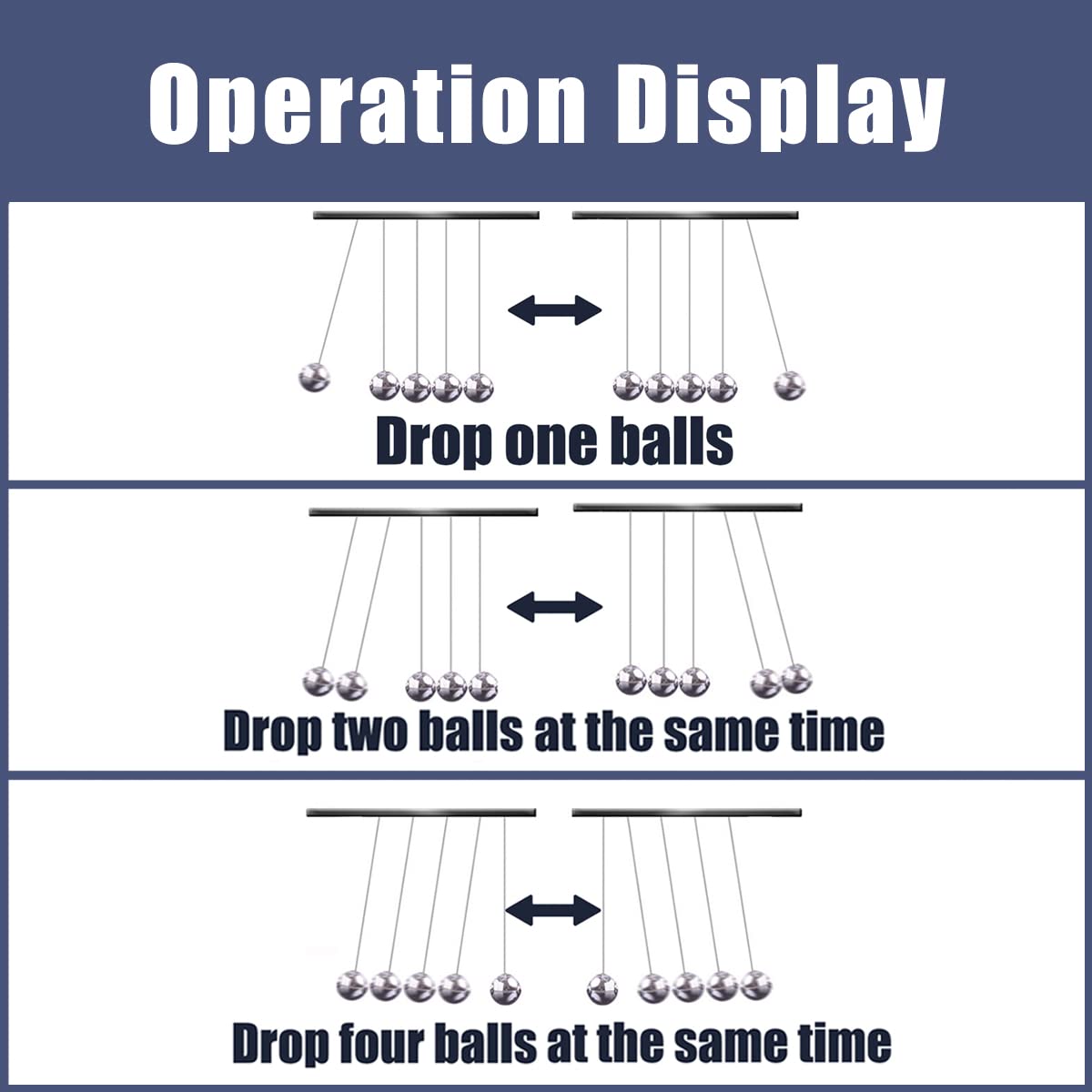 Large Newtons Cradle Pendulum with 7 Balls, 9inch Newtons Cradle Balance Balls, Science Physics Desk Toys, Office Home Desk Decoration, Calm Down Fidgets (Black Wooden Base)