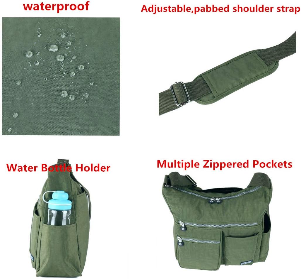 Crossbody Bag with Anti Theft RFID Pocket - Women Lightweight Water-Resistant Purse