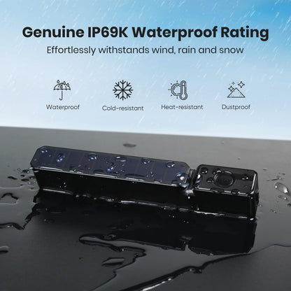 Foxpark Solar Wireless Backup Camera, 1080P 5'' Monitor Back Up Camera Systems Wireless, 3 Mins DIY Installation, Reverse Camera for Car, Truck, Van, RV