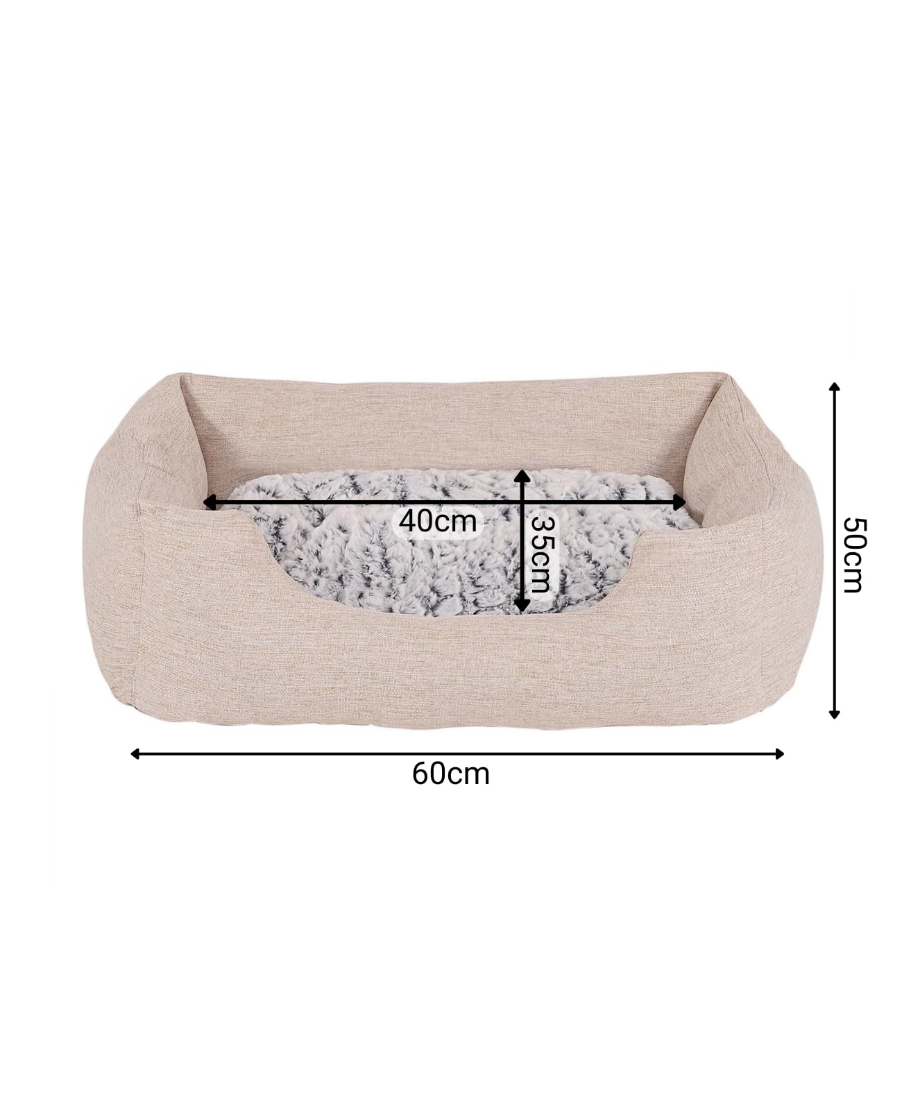dibea Dog Bed with Reversible Dog Cushion.