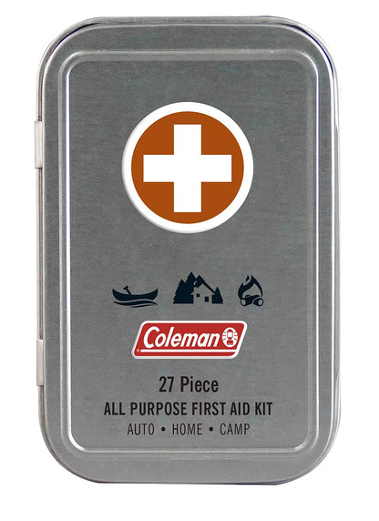 Coleman All Purpose Mini First Aid Kit, 27-Piece Assortment for Emergency Kit, Travel-Friendly, Latex-Free Bandages and More