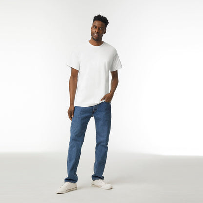 Gildan Adult Ultra Cotton T-Shirt, Style G2000, Multipack, White (2-Pack), Large