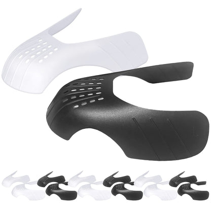 Crease Protector Shoe Guard for Sneakers: Jordans/Air Force 1/ Dunks, 6 Pairs Anti Crease Shoe Protector, Men Women Kids Size 3-6, Black+White