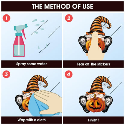 Horaldaily 83 PCS Halloween Window Cling Sticker, Ghosts Pumpkins for Home Party Supplies Shop Window Glass Display Decoration