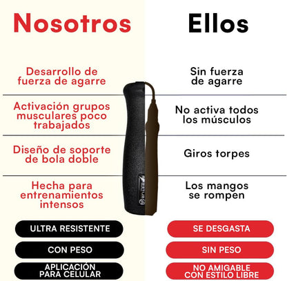 Elite Jumps Muay Thai 2.0 Weighted Jump Rope - Designed for High-Intensity Training, Muay Thai, & MMA Workouts - Heavy 1.2lb PVC Jump Ropes for Fitness