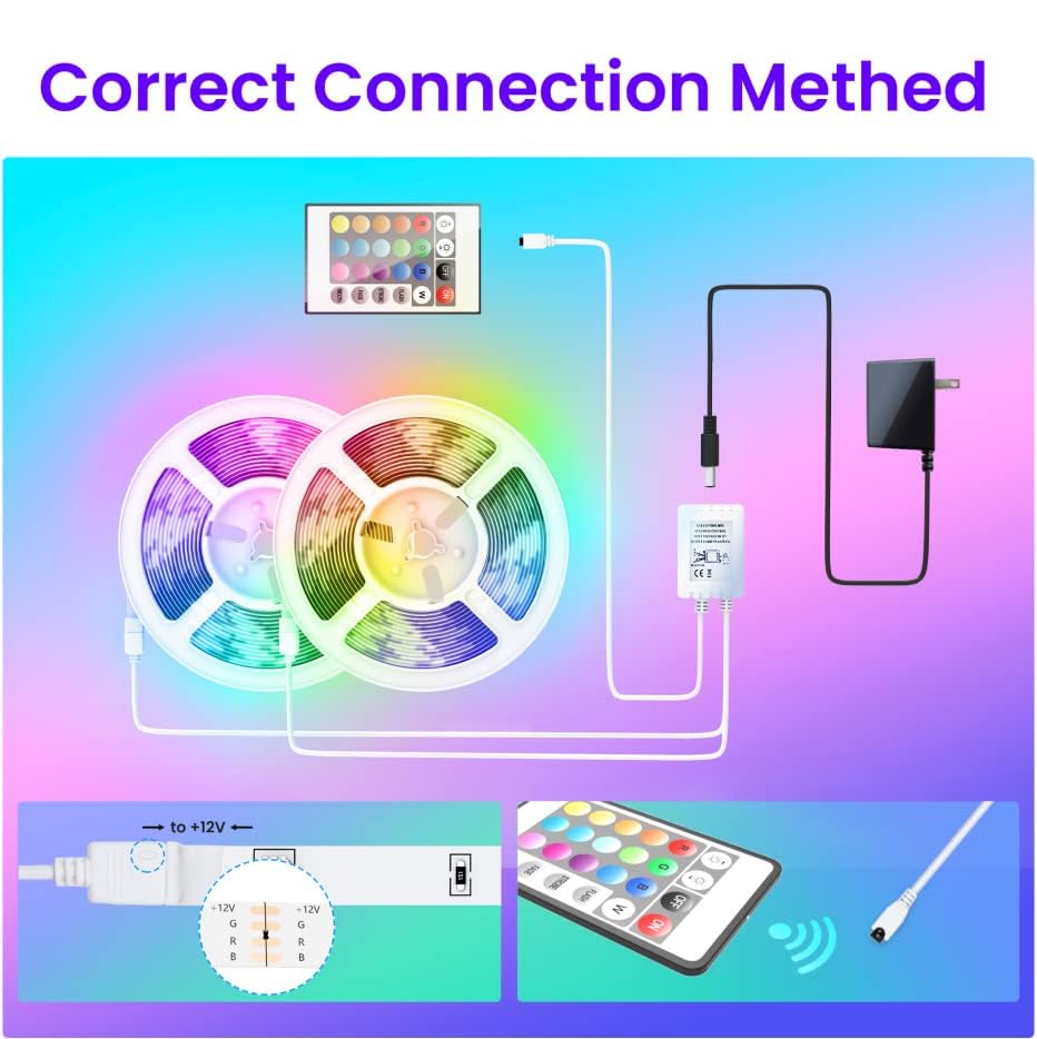 GUPUP WiFi Led Lights 50 ft, Smart App Controlled Led Strip Lights, Compatible with Alexa and Google Assistant Devices, Voice Control,Music Sync,Color Changing Tape Lighting