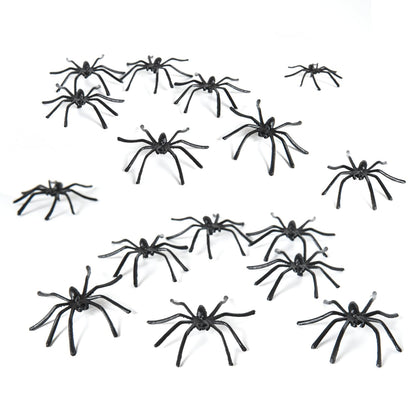 Happy Hippo Halloween Spider Web Decoration, 200 Sqare Feet & Plastic Spiders, Halloween Party Supplies, Spider Webs (Small, 200 Sq Feet) (8 Fake Spiders Included)