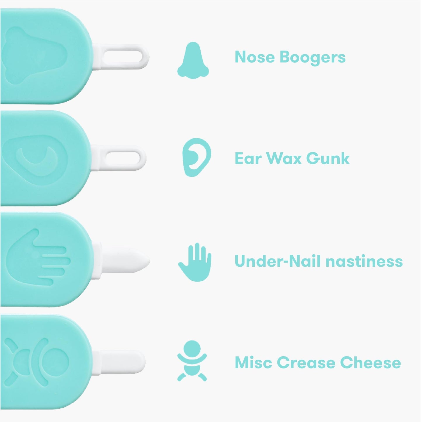 Frida Baby 3-in-1 Nose, Nail + Ear Picker by Frida Baby the Makers of NoseFrida the SnotSucker, Safely Clean Baby's Boogers, Ear Wax & More