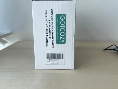 GOTCOZY Electric Blanket 130 x 180 cm Soft Silky Plush Heat Blanket Electric Blanket 6 Heat Settings and 10 Hours Auto-Off Timer Overheating Protection CE Certified Cuddly Blanket for Bed and Office