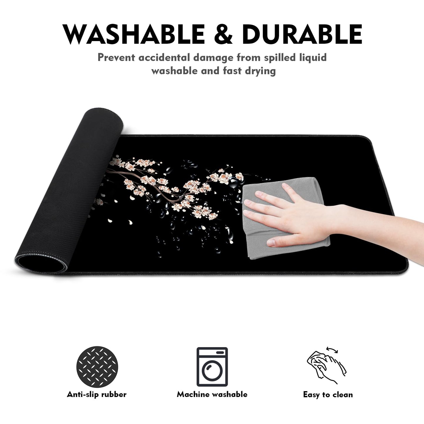 eulps Gaming Mouse Pad, Large Mouse Pad, Desk Mat Extended Mousepad, with Non-Slip Rubber Base Desk Pad for Home Office, 31.5 X 11.8 (20)