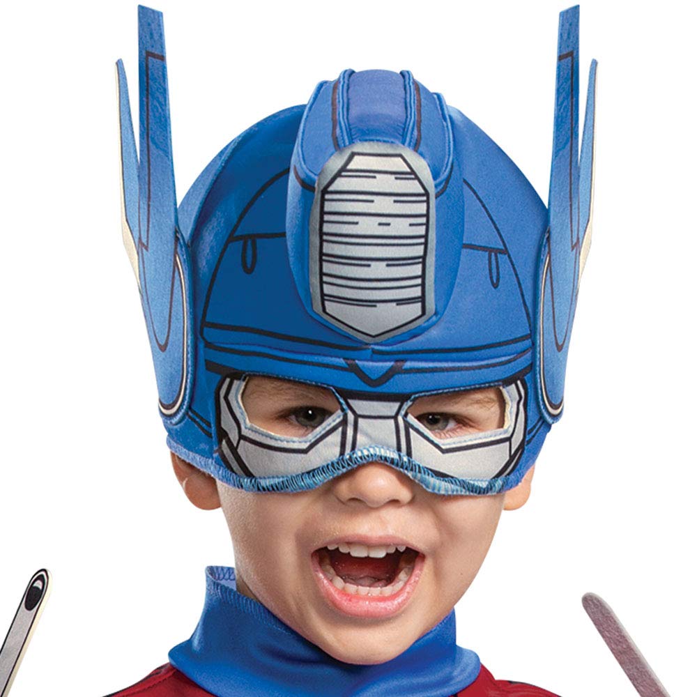 Disguise Optimus Prime Costume, Toddlers Muscle Transformer Costumes for Boys, Padded Character Jumpsuit, Toddler Size Medium (3T-4T) Blue & Red