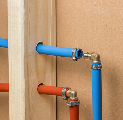 10 Pack 1/2" PEX Elbow Fittings, Brass Fittings for PEX Tubing Pipe (1/2" Elbow, 10)