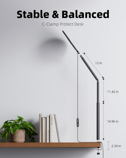 Weilisi 10.2" Desk Ring Light with Stand for Zoom Meetings, Ring Light for Desk with Clamp, 360° Rotate & Flexible Height Video Conference Light, Adjust Arm Desk Lamp Zoom Light for Home Office