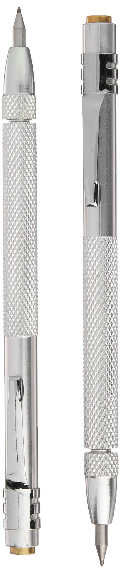 General Tools Tungsten Carbide Scribe and Magnet #88CM/2 - Marks Hardened Steel, Stainless Steel, Ceramics, Glass, Hard Plastic and Wood - 6 Replacement Tips Included, 2 Pack