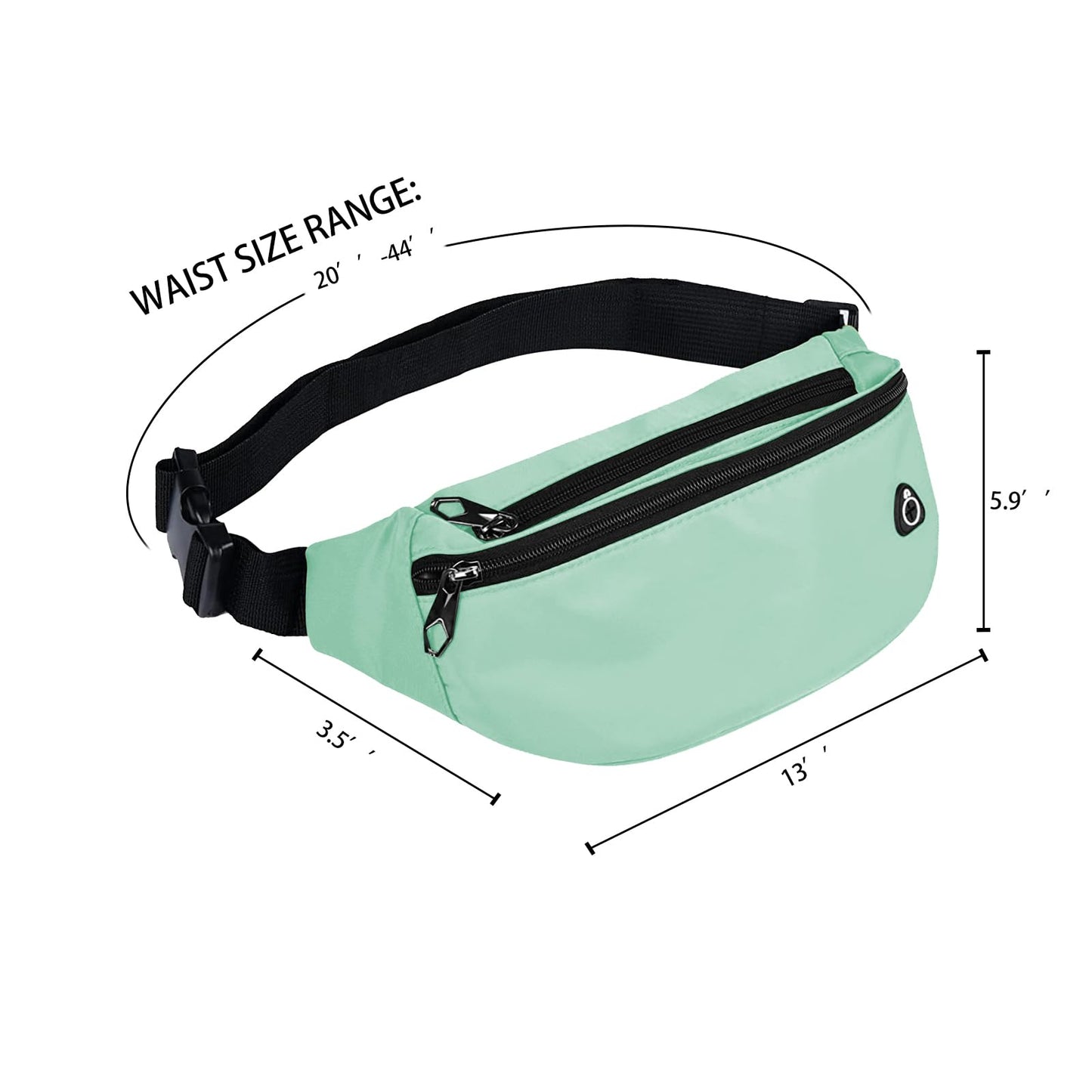 Fanny Packs for Men and Women, Waterproof Sports Waist Pack Bag for Travel Hiking Running Hands-free Wallets, Easy Carry Any Phone