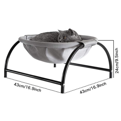 JUNSPOW Cat Bed Dog/Pet Hammock Bed Free-Standing Kitty Sleeping Cat Supplies Pet Supplies Whole Wash Stable & Breathable Easy Assembly Indoors Outdoors, 16.9 in x 16.9 in x 9.5 in