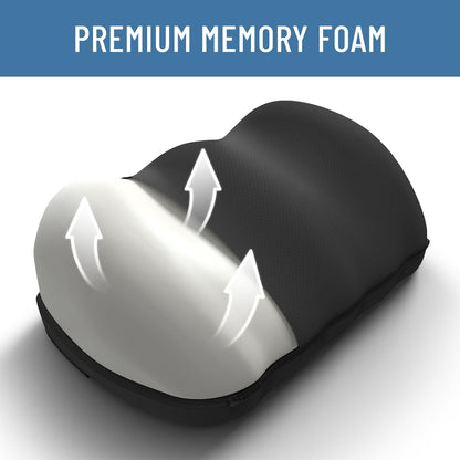 Everlasting Comfort Adjustable Cloud Foot Rest for Under Desk at Work with Pressure Point Nodes - Ergonomic Memory Foam Office Foot Stool & Desk Footrest for Gaming & Home Office