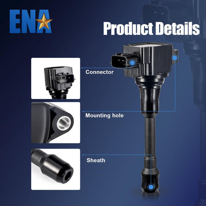 ENA Ignition Coil Pack 2007 2008 2009 2010 2011 2012 Compatible with Nissan Altima Versa Sentra Cube NV200 Rogue Frontier Pathfinder 2013 2014 2015 Infiniti M56 FX50 QX60 QX70 Replace# C1696 UF549