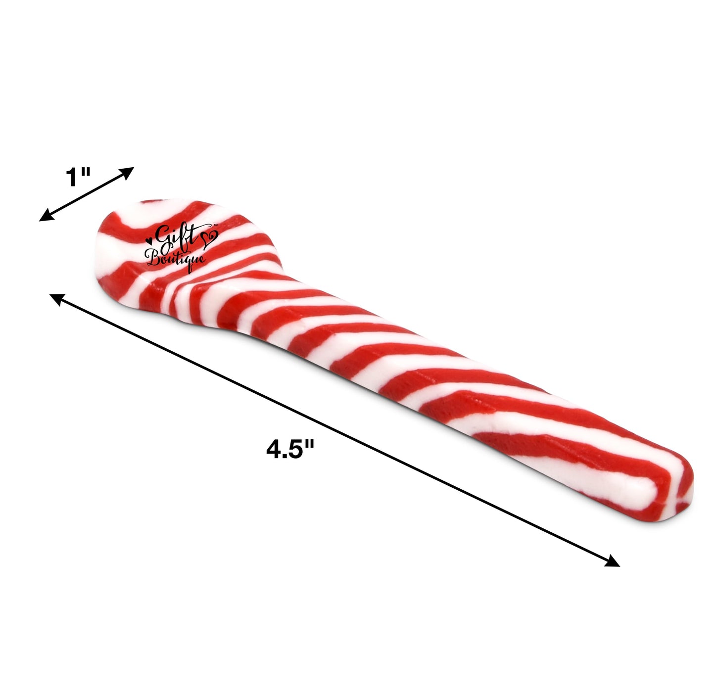 Gift Boutique Christmas Peppermint Candy Cane Spoons 24 Pack Edible Mint Candies Spoon Individually Wrapped for Stirring Beverages Cocoa Tea Coffee Cocktails, Stocking Fillers Holiday Party Favor Gift